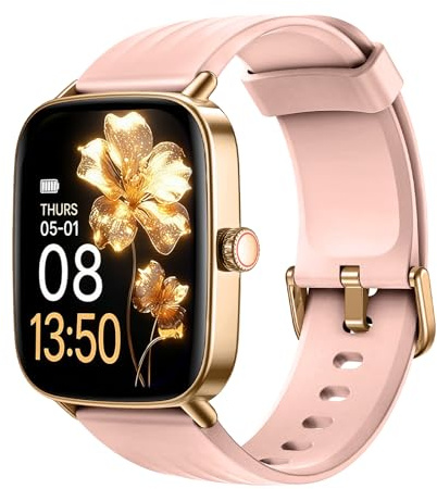 Anfyko Reloj Inteligente Mujer Hombre,1.85 Smartwatch Mujer con Llamadas Bluetooth,Voz AI,Marcación Dinámica,Pulsómetro,SpO2,Sueño,Nivel de IP68,Reloj Deportivo Hombre de 100+ Modo,para Android iOS