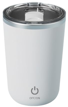 Genérico Taza Automezcladora con Tapa,Recargable y Portátil 350 ml,Taza Magnética De Agitación Automática - para Viajes, Gimnasio, Camping, Hombres, Mujeres, Expertos en Fitness, y Estudiantes