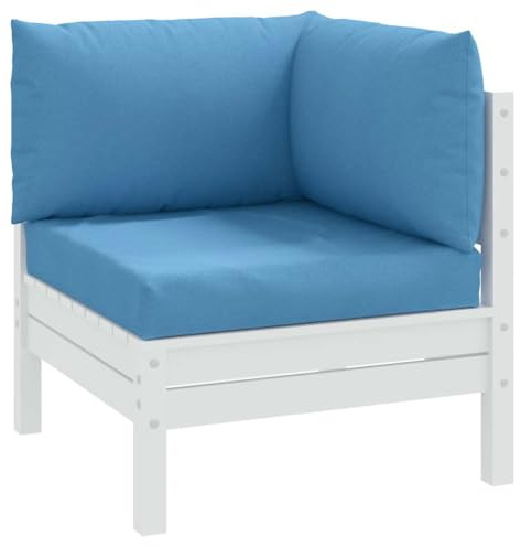 Frdhee Kissen Sitzkissen für Küchenstühle,Palettenkissen 3-TLG. Melange Blau Stoff für Garten, Camping, Gastronomie oder Bistro