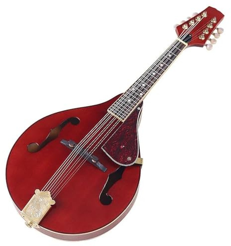 Mandolina Para Principiantes Instrumento Musical De Guitarra Mandolina Roja Ocho Cuerdas 26 Pulgadas