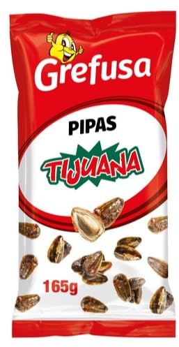 Grefusa Pipas Tijuana Graines de Tournesol Saveur Épicée, Pack de 3 Sachets de 165g