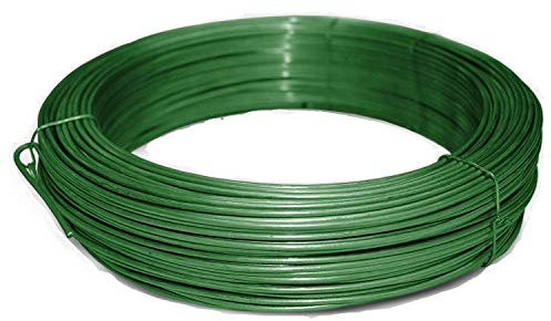 casa pura Bindedraht für Maschendrahtzaun grün 3,1mm dick 80m Gartendraht, Spanndraht, Modellierdraht, Gartendraht dünner Draht zum basteln für Garten