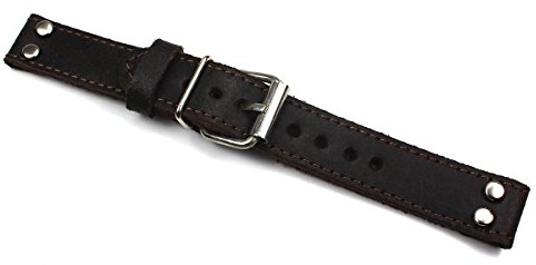 Sulla Vintage Handgemacht PILOT AVIATOR LUFTWAFFE WW STYLE f CHRONOGRAPHEN Hanhart Lemania etc, feste Stege BAND STRAP