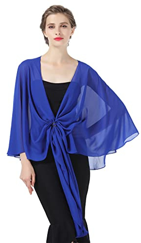 BEAUTELICATE Damen Chiffon Schal Stola Elegante Bolero Leichter Sommerjacke Braut Schal für Brautkleid Hochzeit Abendkleid Festlich