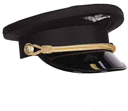 PARTY DISCOUNT® Hut Pilotenmütze blau-schwarz, KW 57