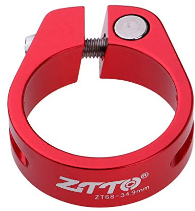 CUTICATE Schnellspanner Sattelklemme MTB Rennrad Fahrrad Sattelstütze Schlauchclip - Rot 34,9 mm