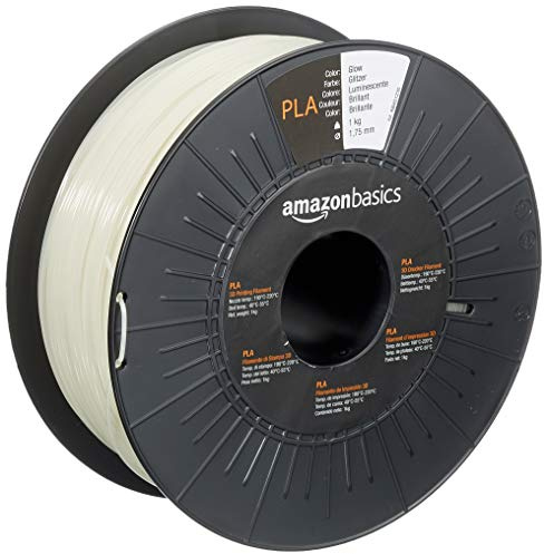 Amazon Basics 3D-Drucker-Filament aus PLA-Kunststoff, 1.75 mm, leuchtend, 1-kg-Spule