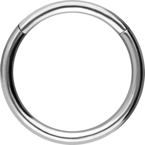 PIERCINGLINE Segmentring Clicker aus Titan - Piercing für Nase, Septum, Ohr, Helix oder Tragus