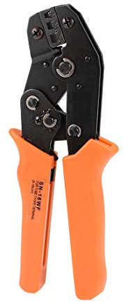 sourcing map 7-inch Ratchet Crimping Press Plier Crimper Tool 10-6 AWG 6-16mm2 for Insulated or Non-Insulated Terminal