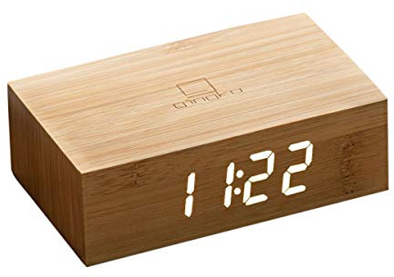 Gingko Design G003B11 Wecker, Holz, Braun, Einheitsgröße