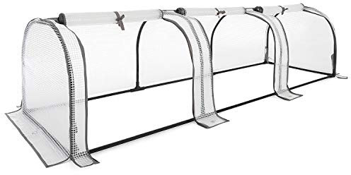 Christow Small Grow Tunnel Cloche Garden Polytunnel Greenhouse With Reinforced Cover (choose 1.3m, 1.95m, or 2.6m long)