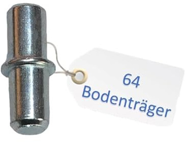 64 Bodenträger blank 5mm für Einlegeböden Regal-träger Regalstifte vernickelt Metallstifte