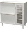 Iris Ohyama, Armario MultiStorage / Aparador con tapa corredera y puerta de cristal / Armario de madera, Diseño,Modular, Cocina, sala - Cabinet - KBN-9390 - Roble Blanco