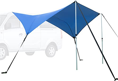 Ultrasport Vordach, Tenda da Sole Auto Unisex-Adult, Blu, 190/250L x 250P cm