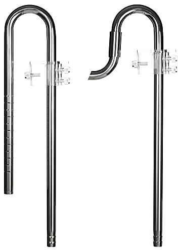 USCAPE Edelstahl Inflow-Outflow Set - Aquarien Filtereinlauf Filterauslauf Set (13mm für 12/16mm Schlauch)
