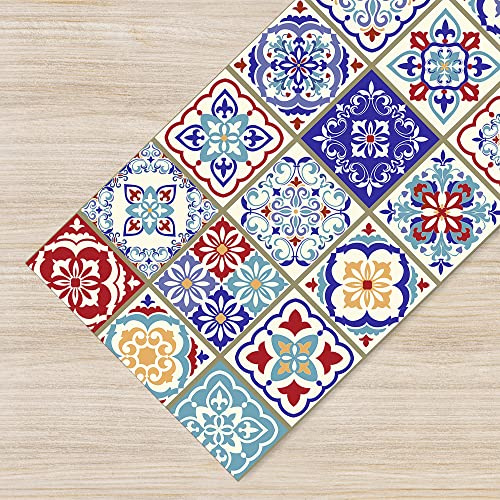 IlGruppone Tappeto Cucina Antiscivolo Made in Italy Passatoia Antimacchia Multiuso Corridoio Soggiorno Lavabile in Lavatrice - 50x550 - Mattonella