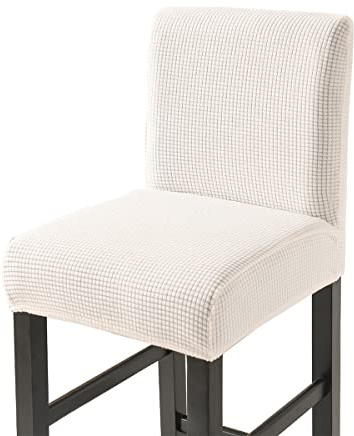 CHNSHOME Barhocker Stuhlhussen Stretch Bar Stuhlhussen Stuhlbezüge barhocker bezug mit Rückenlehne 4er Set