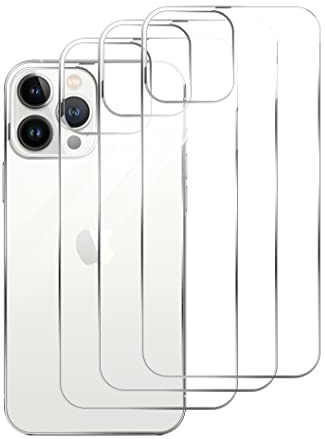GIOPUEY Pellicola Protettiva Retro per iPhone 14 PRO, iPhone 14 PRO Retro Pellicola, Vetro Temperato, Alta Trasparenza, AntiGraffio, Antiscivolo - Transparent