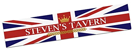 Artylicious Personalisierte Bar-Läufermatte – Union Jack Flagge Barmatte Home Bar Matte L1002