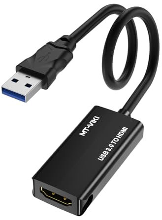 MT-VIKI USB 3.0 HDMI Adapter USB 3.0 auf HDMI Adapter Audio Video HD 1080P Kompatibel mit Mac Windows 10/8.1/8/7 und mehr
