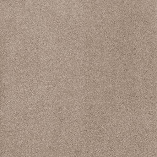 Teppichboden Meterware beige braun Kräuselveloursteppich Auslegware in 400 und 500 cm Breite ideal für Wohnzimmer und Schlafzimmer (4 m x 4 m)