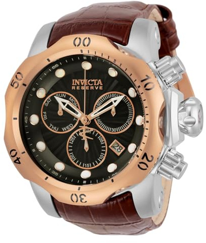 Invicta Reserve - Venom 32958 Herren Uhr - Wasserdicht - Analog - Quarzuhrwerk - Edelstahl mit grauen zifferblat - 54mm