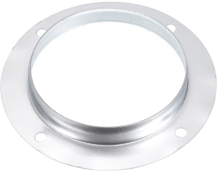 PATIKIL 5 Kanalanschluss Flansch 2 Packung Metall Gerade Rohrleitung Abluft Flansch Kanal Montage Platte für Heizung Kühlung Lüftung HVAC System Verzinkter Stahl