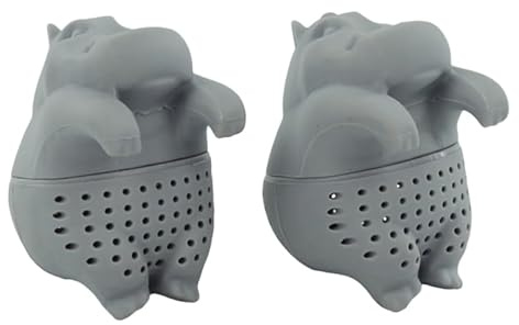 PRETYZOOM Infusor De Té De Silicona Hipopótamo Colador Seguro Para Hojas Sueltas Utensilio De Cocina Divertido Para Tazas Y Teteras 2.55X2.16X1.81In