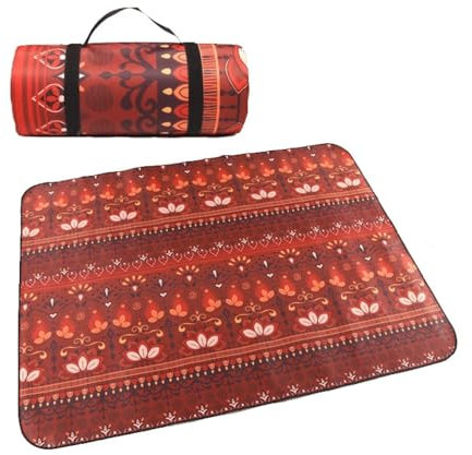 Picknickdecke, wasserdicht, 300 x 200 cm, extra große Stranddecke, Outdoor-Picknickmatte, Strandmatte mit Tragegriff, sanddicht, hitzebeständig für Camping, Reisen, Strandparty, Familienfeiern,