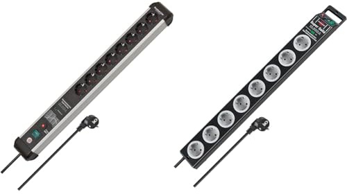 Brennenstuhl Premium-Protect-Line Steckdosenleiste 8-Fach & Super-Solid, Steckdosenleiste 8-Fach mit Überspannungsschutz