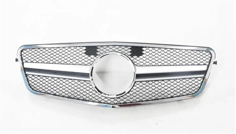 STRJUS Kühlergrille Für Mercedes Für Benz W212 E Klasse 2009-2013 Auto Front Upper Stoßstange Haube Mesh Racing Grill Zubehör Nieren Grille(Silber)