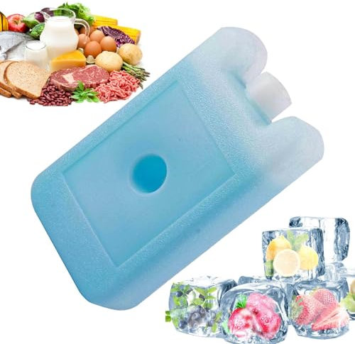 Nubamzy Tragbarer Kühler – wiederverwendbare Kühlakkus – kleine, tragbare 400 ml wiederaufladbare Eispack-Flasche, Eisblock, langlebiges Design, Kühler-Zubehör für Kühltasche
