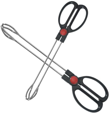 Happyyami Edelstahl Grillzange 2 Stück Hitzebeständige Küchenzange Für Bbq Und Kochen Lebensmittelsichere Zange Aus Edelstahl Rutschfeste Zange Für Grill Und Küche Robuste
