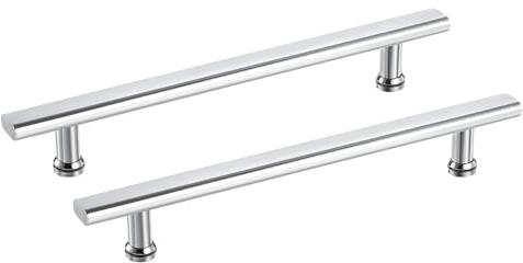 QUARKZMAN 2 Stück Duschtürknöpfe, 300mm Lochabstand Dusche, 400mm Länge | Türknopf 304 Edelstahl Türgriff Duschtürgriff, Silber
