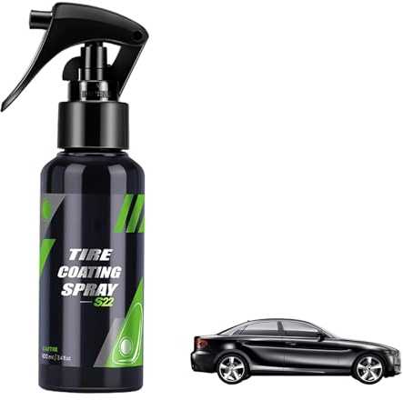 Spray de revêtement Brillant pour pneus, Spray d'entretien des pneus, Produit de revêtement pour pneus, Polissage des pneus de Voiture, Brillant pour Une Protection et Une Brillance Longue