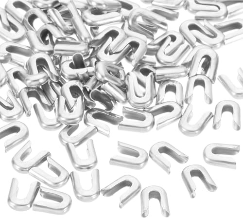 PATIKIL 100Pz 5mm 3/16 Pollici Larghezza Spirale Punte Tono Argento | per Stecche per Cucito, Coperture Punte Stecche Corsetto, Acciaio Inossidabile 304, per Abiti da Sposa