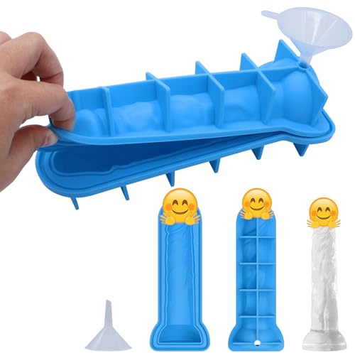 CowGoldChild Eiswürfelform Silikon mit Deckel - Größer Eiswürfelbehälter Ice Cube Tray Silikonform Eiswürfel Lustig Gefrierform Lustige für ErwachseneWhiskey Kaffee Cocktail Partygeschenke