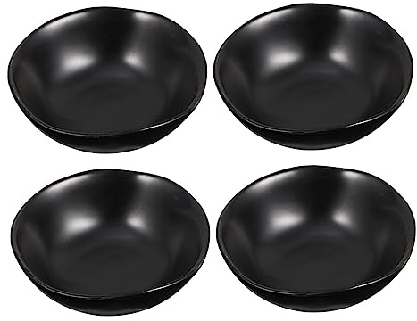 SOLUSTRE 4 pièces Bol à Sauce Céramique de Coupelles pour Condiments pour Sauce Soja Vinaigre Fruits et Apéritifs Design Unique et Compact Facile à Nettoyer Réutilisable