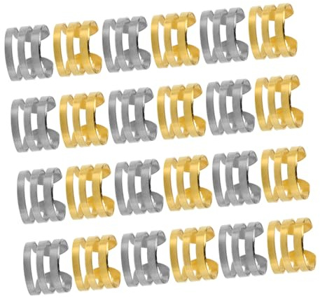FOMIYES 200stücke Haarspangen und Metallperlen für Zöpfe Haarschmuck zum Flechten Passend für Damen und Herren in Silber und Gold