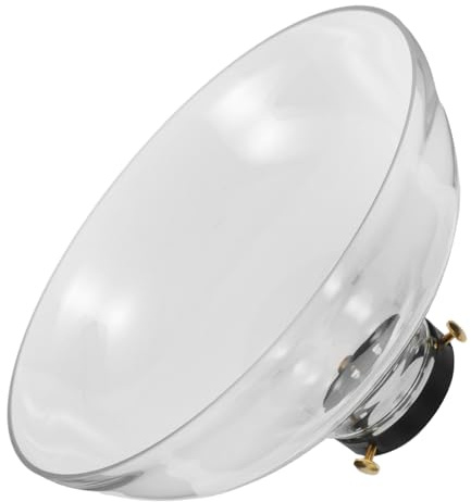 GLEAVI Paralume in vetro: paralume decorativo a forma di imbuto - paralume in vetro trasparente di ricambio per sala da pranzo - adatto per apparecchi di illuminazione E26/E27