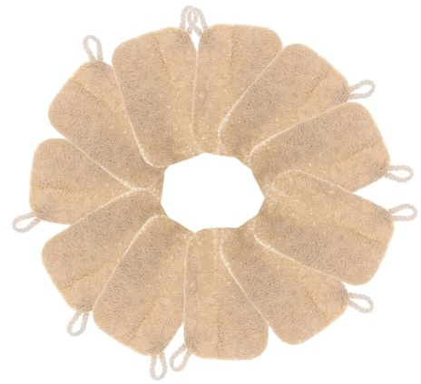 PACKOVE 10 Piezas Esponjas Naturales de Luffa para Lavar Platos Estropajo Ecológico Suave Duradero y Fácil de Limpiar Herramienta Multiusos para Cocina y Baño