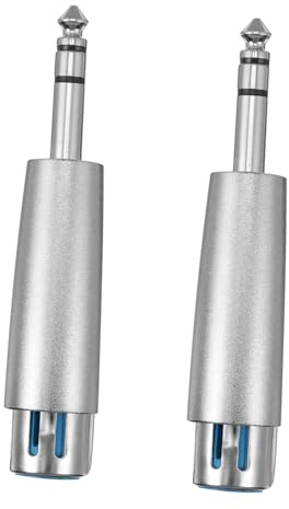 NOLITOY 2 pièces Adaptateur Audio XLR Broches Femelle vers Jack TRS Connecteur Cuivre pour Microphone Transmission Haute Plug and Play pour Studio et
