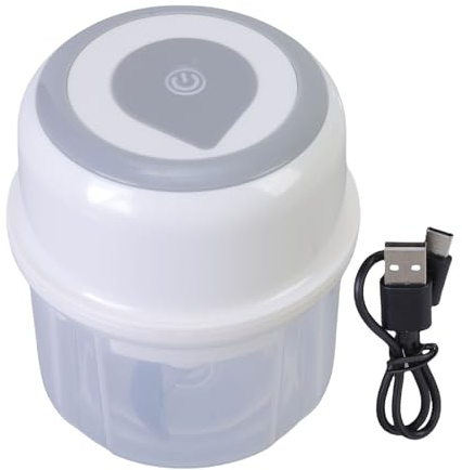 Presse-ail électrique rechargeable par USB 250 ml - Facile à utiliser - Petit robot de cuisine pratique