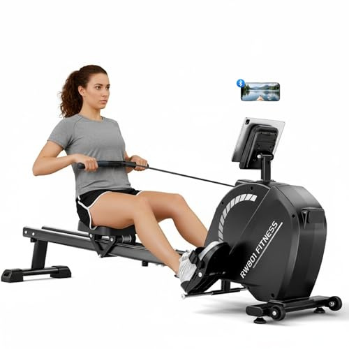 Dripex Home Rowing Machine, Foldable Rower Machine, Silent Full Body Exercise Equipment, Space Saving Compact Design for Daily Indoor Fitness Training, Ideal for Home Use, Versatile Low Impact Workout