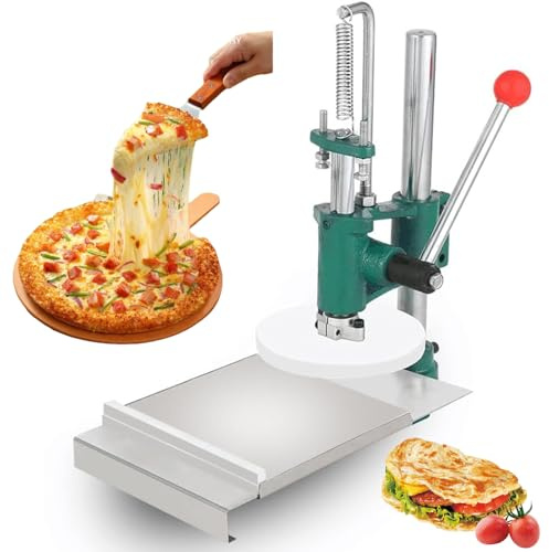 Manuell degpressmaskin med gjutjärnsbas för pizza, pasta och chapatitillverkning