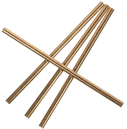 SOPOTUTU Remaches Sólidos de Cobre para Mangos de Cuchillo, Varilla Metálica de 4 Mm, 4 Piezas, Pasadores Resistentes para Fabricación y Reparación, Sujetadores Duraderos para Bricolaje
