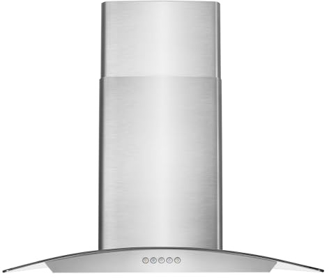 COSMO COS-668WRC75 30 in. Vista Collection 380 CFM Ducted Wall Mount Range Hood, Button Controls, LED Lights, Stainless Steel