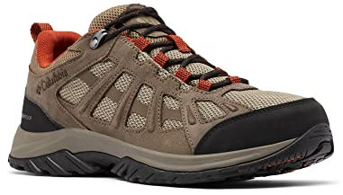 Columbia Redmond III WP wasserdichte Wanderschuhe für Herren, Braun (Pebble x Dark Sienna), 43 EU