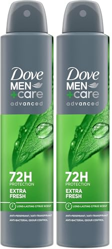 Dove Men+Care Advanced Extra Fresh Antiperspirant Deodorant Aerosol deodorant spray with Triple Action Technology for 72h sweat & odour protection 200 ml (Pack of 2)