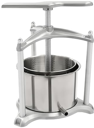Fruit Wine Press 1 Gallon Stainless Steel 100% Nature Juice Making Manual Maker for Apple Grape Berry Vegetables Crusher Olive Oil Cider Machine